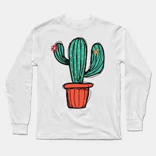 Cactus doodle Long Sleeve T-Shirt